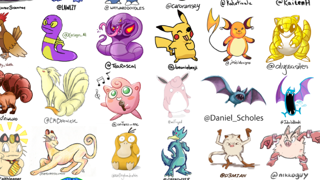 original pokemon characters names and pictures