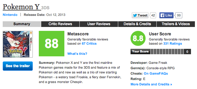 Pokemon X - Metacritic