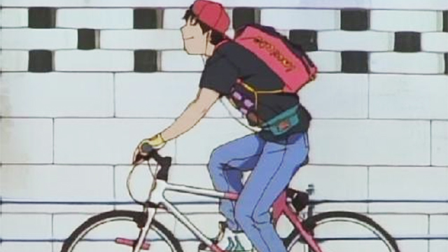 Shinobu oshino riding a bicycle on Craiyon