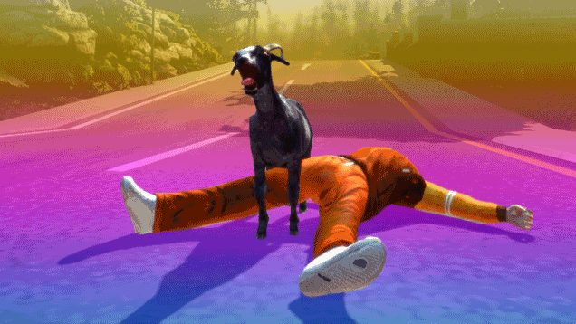 Goat simulator loading screen png gif by DracoAwesomeness on