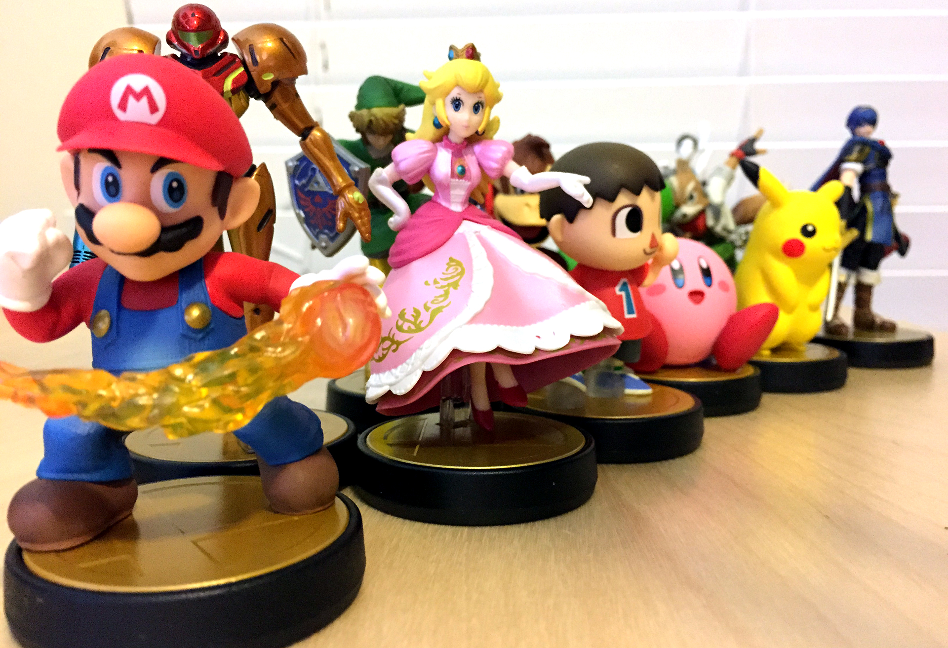 AMIIBO NINTENDO SUPER MARIO PEACH STATUA DA COLLEZIONE SMASH BROS ACTION  FIGURE