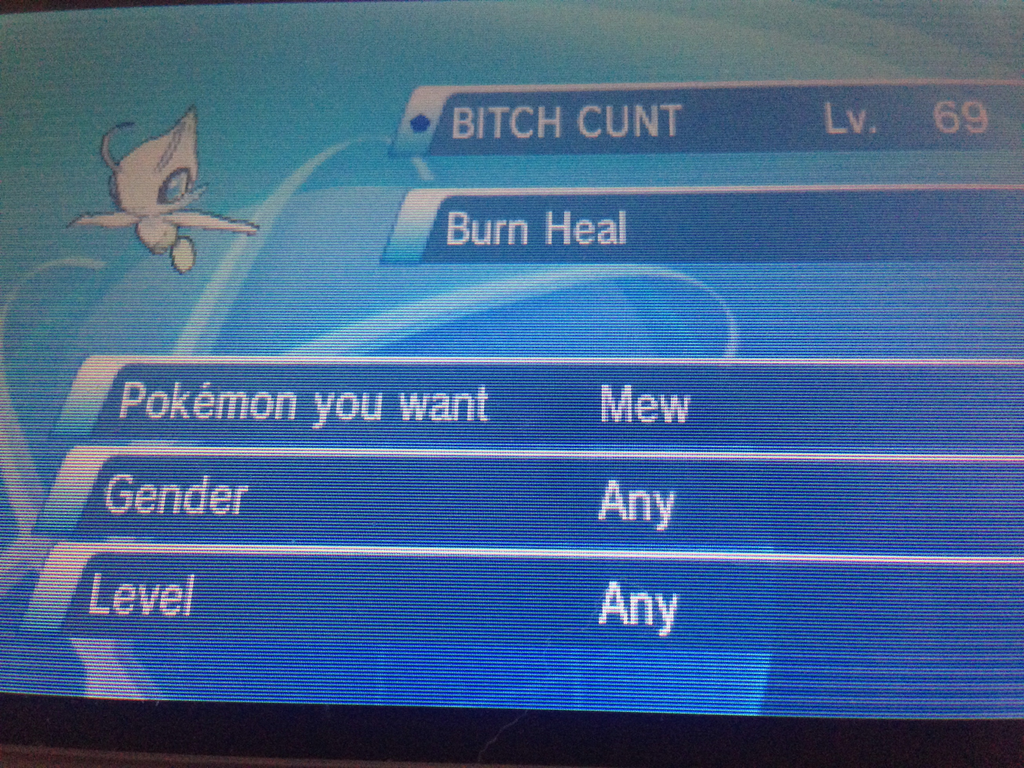 Please put any pokemon into the GTS, then comment its name, tell