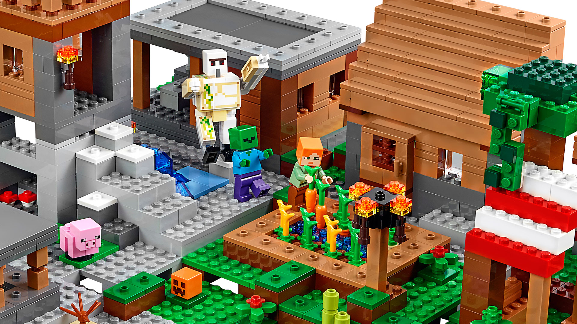 Lego minecraft best sale village price