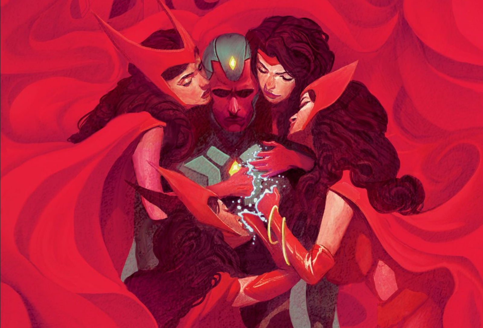 Scarlet Witch and The Vision, one of Marvel's most tragic romances