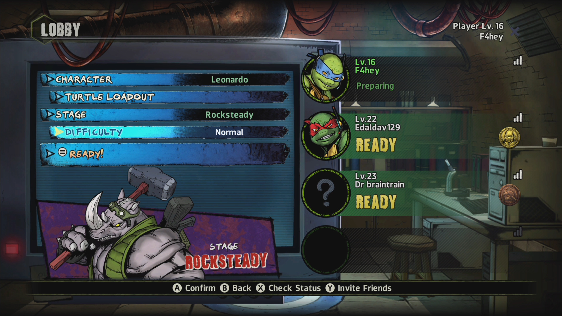 How To Play TMNT: OOTS Arcade Mode With 4 Player Local Offline