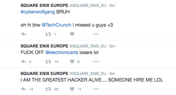 Square Enix Europe's Twitter Account Hacked
