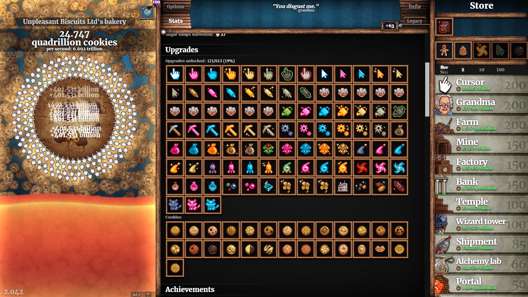I just decided to play Cookie Clicker a while ago but idk how I'm