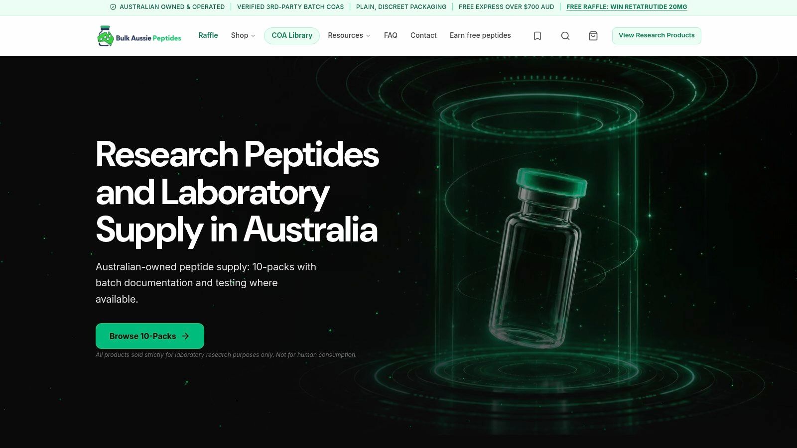 Screenshot from https://www.bulkaussiepeptides.com.au